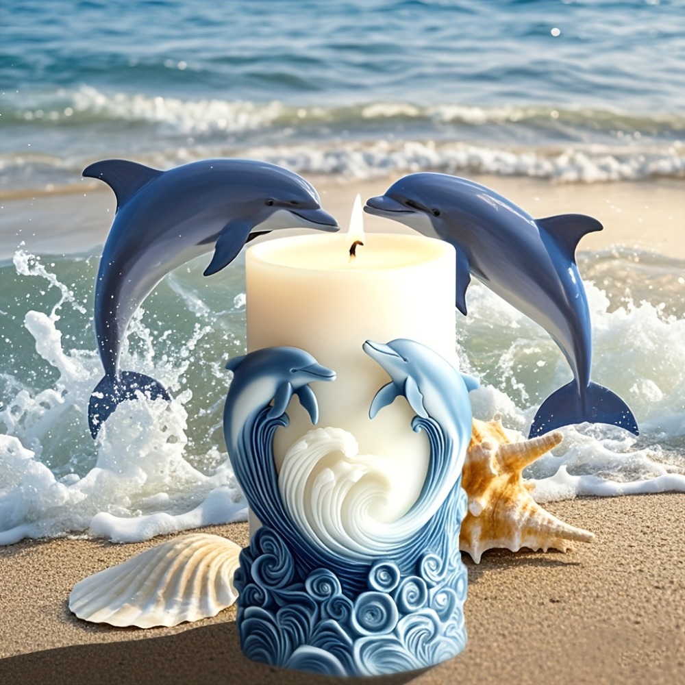 Molde de vela de silicona con  - Resin Ocean Wave Mold reseña y precio