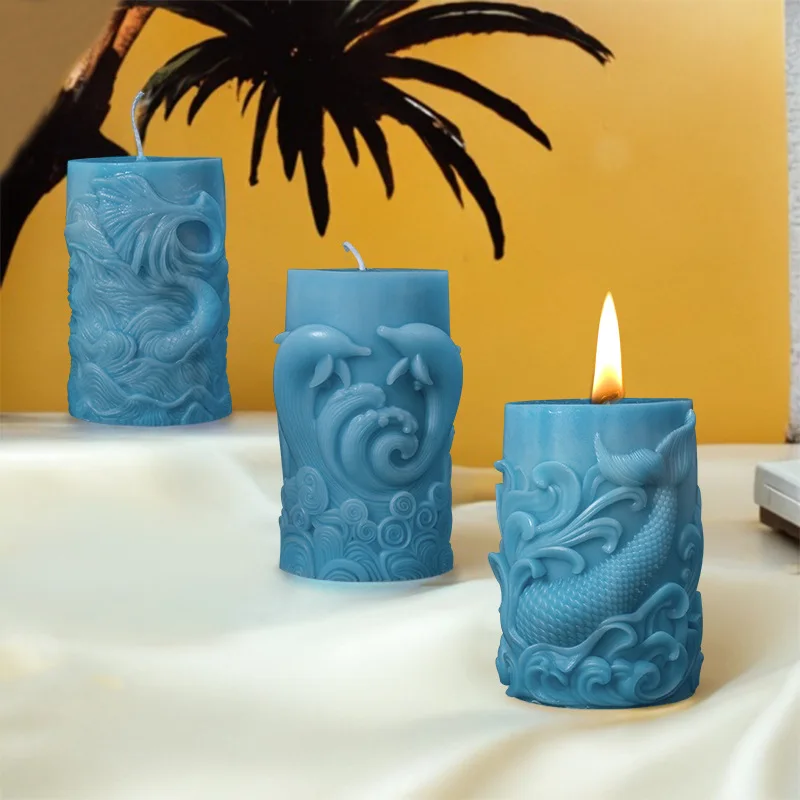 DIY ola de mar espuma vela cil - Resin Ocean Wave Mold reseña y precio