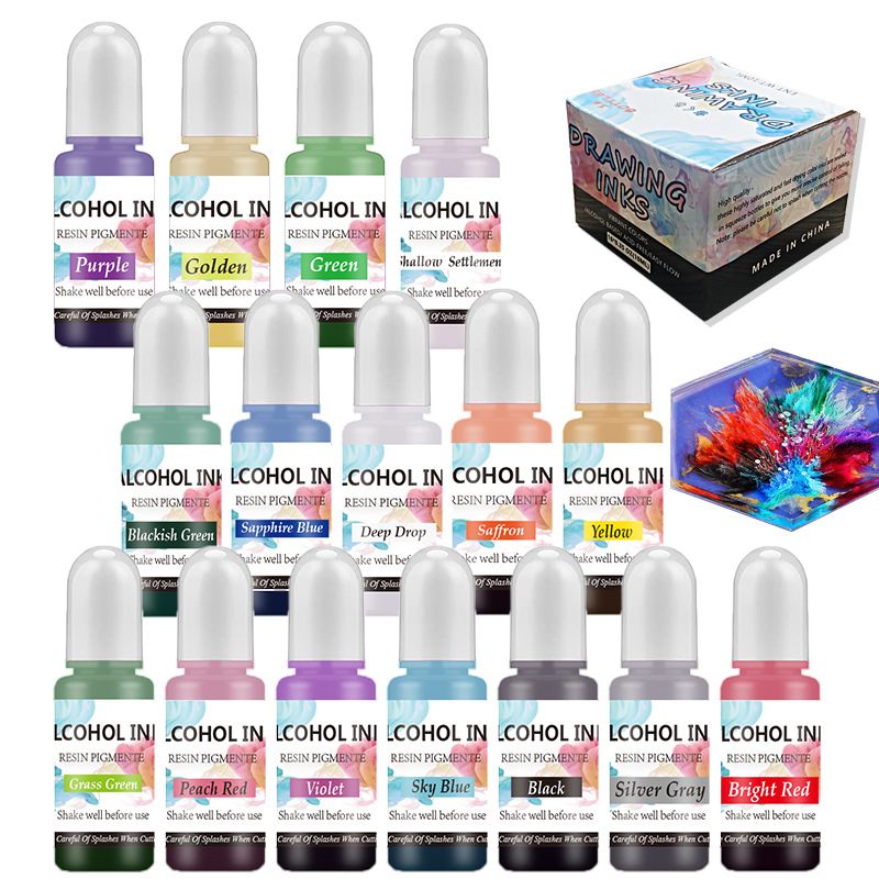 Un conjunto de tinta de Alcoho - Resin Dye Alcohol reseña y precio